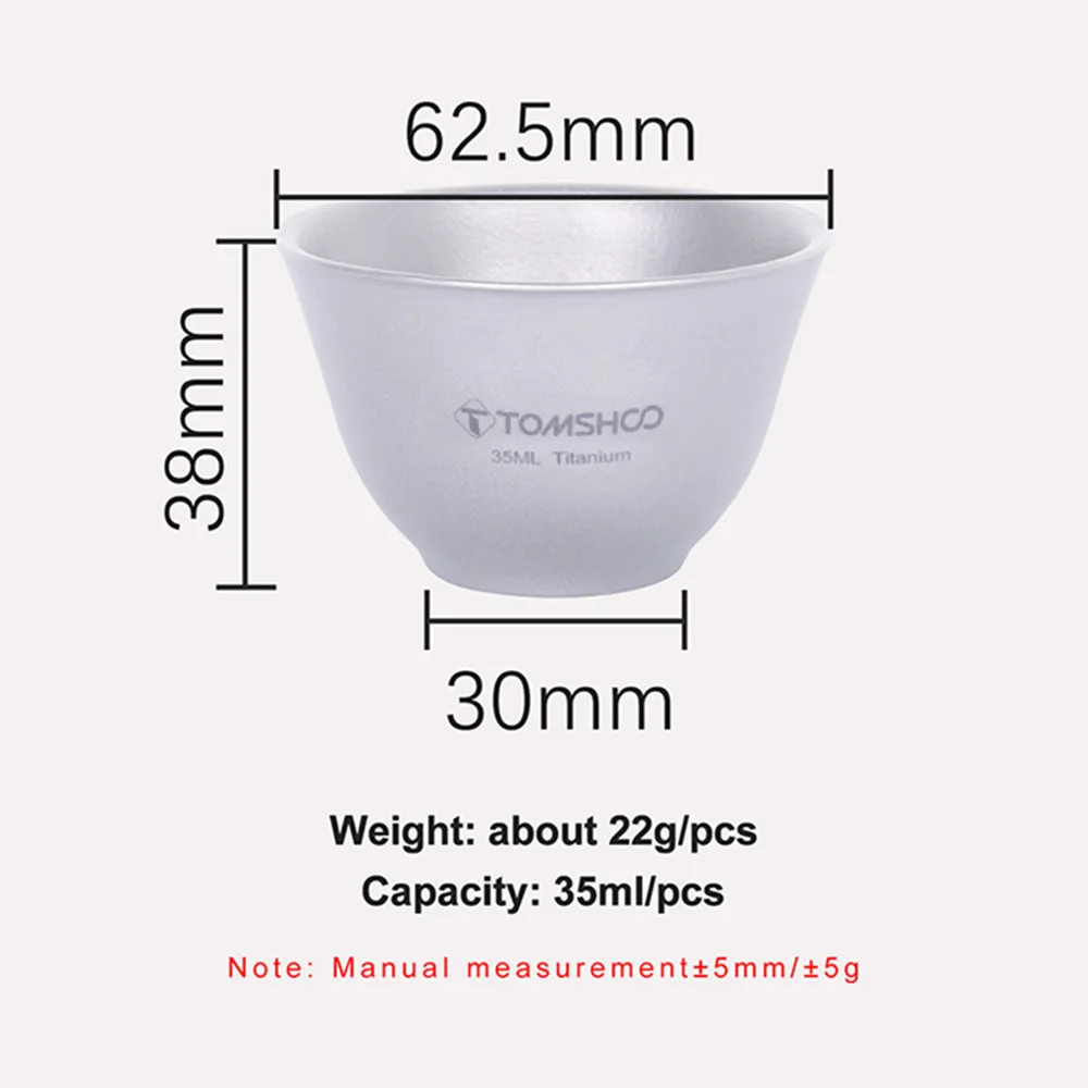 

TOMSHOO Чайный сервиз из чистого титана, крышка, чаша, одна чашка Fairway, набор чайных чашек, двухслойная крышка для чая с защитой от ожогов, кунг-фу, три таланта