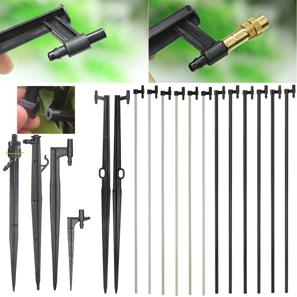 11-50CM Micro Sprinkler Stakes Plastic Ground Insertion Rod 6.0/7.5mm Joints Greenhouse Yard Spray Irrigation Watering Brackets