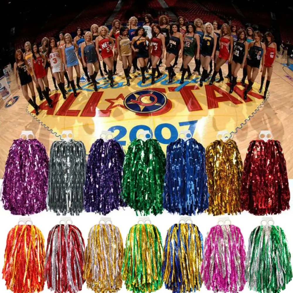 

30cm Game Pom Poms PET Multicolors Cheap Practical Cheerleading Come On Props Sports Match Vocal Ball