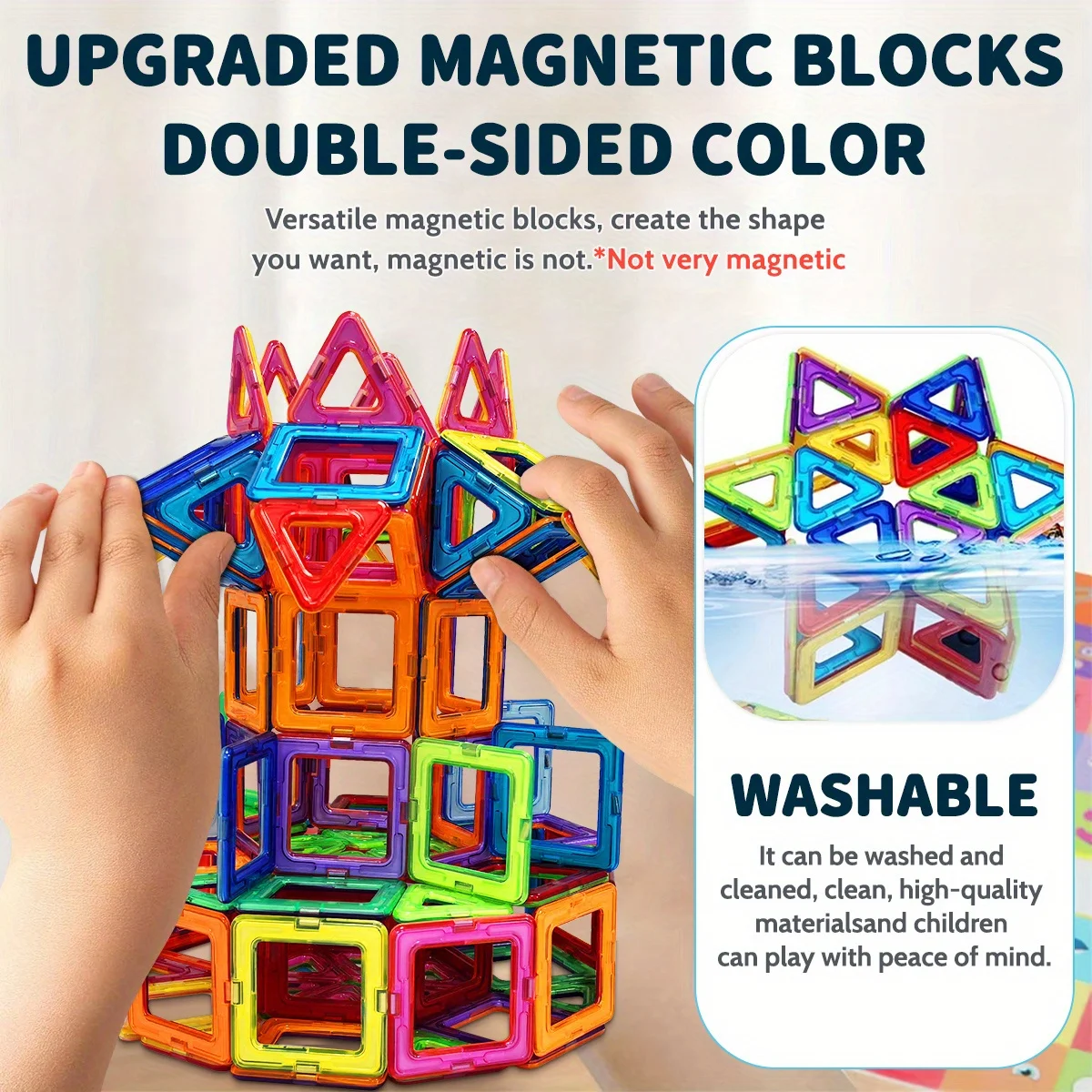Juguetes de construcción de bloques magnéticos, mejoran la creatividad, capacidad práctica, diseño de construcción DIY, juguete cerebral práctico, los mejores regalos para niños y niñas