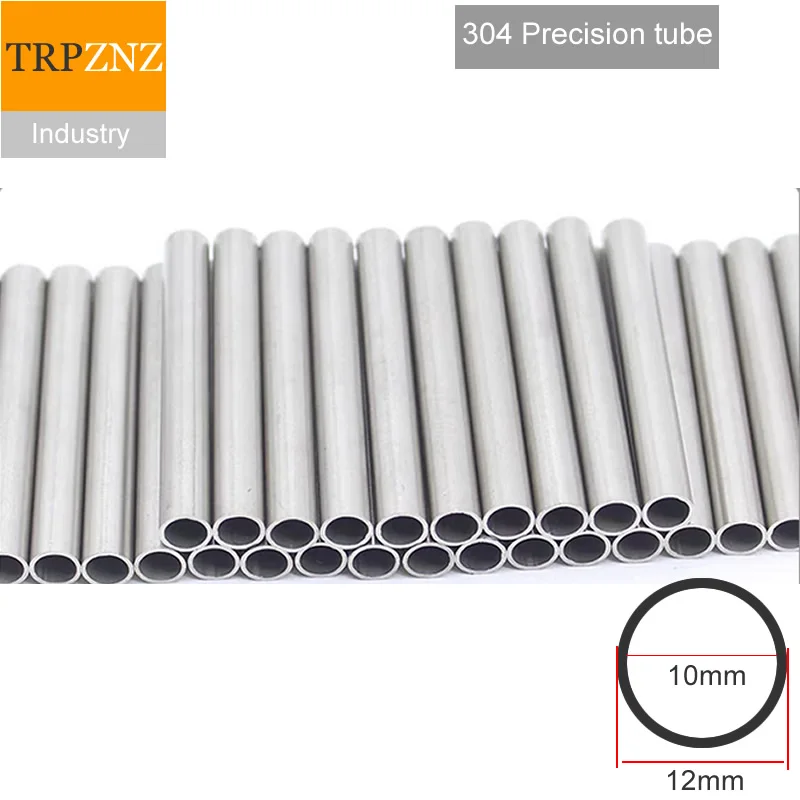 304 stainless steel tube precision pipe ,OD12x1mm, Outer diameter 12mm,wall thickness 1mm,inner diameter 10mm ,Sanitary tube