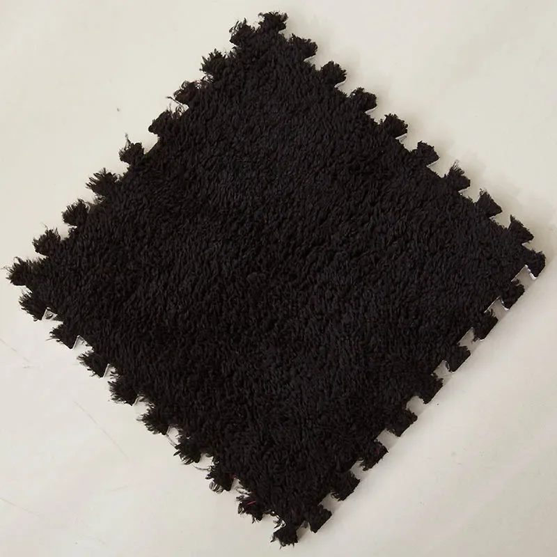 10 Stuks 30*30 Cm Creatieve Pluche Puzzel Schuim Vloermat Puzzel Tapijt Warme Speelmat Grijpende Oefening Tegels pluizige Karpetten