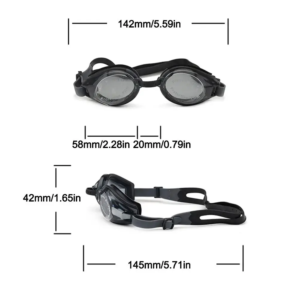 Verstellbare Schwimmbrille mit Kopfband, Weiche Silikon-Augendichtung, Weitwinkel-Unterwassersicht, Beschlagfreie Schwimmbrille mit HD-Klarglas – Detail 1