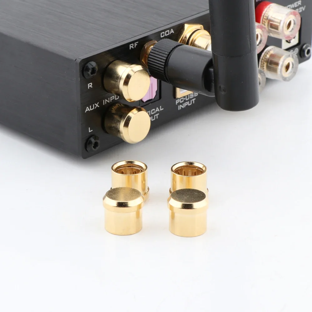 Tapón RCA chapado en oro rodio CA7001, Conector de cortocircuito, protector