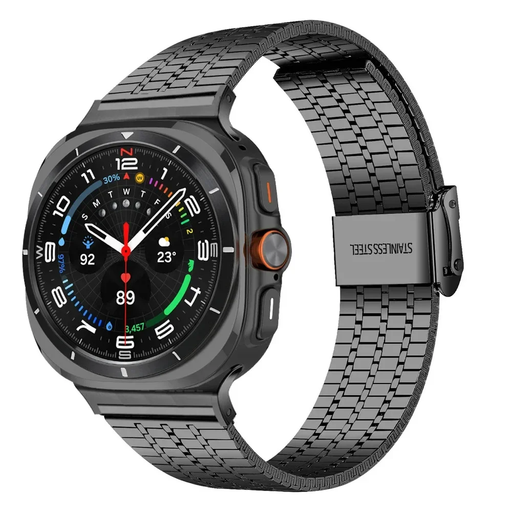 Für Samsung Galaxy Watch Ultra Band 47mm Business Edelstahlarmband Galaxy Watch Ultra 47mm Correa Armband Herren Damenarmband