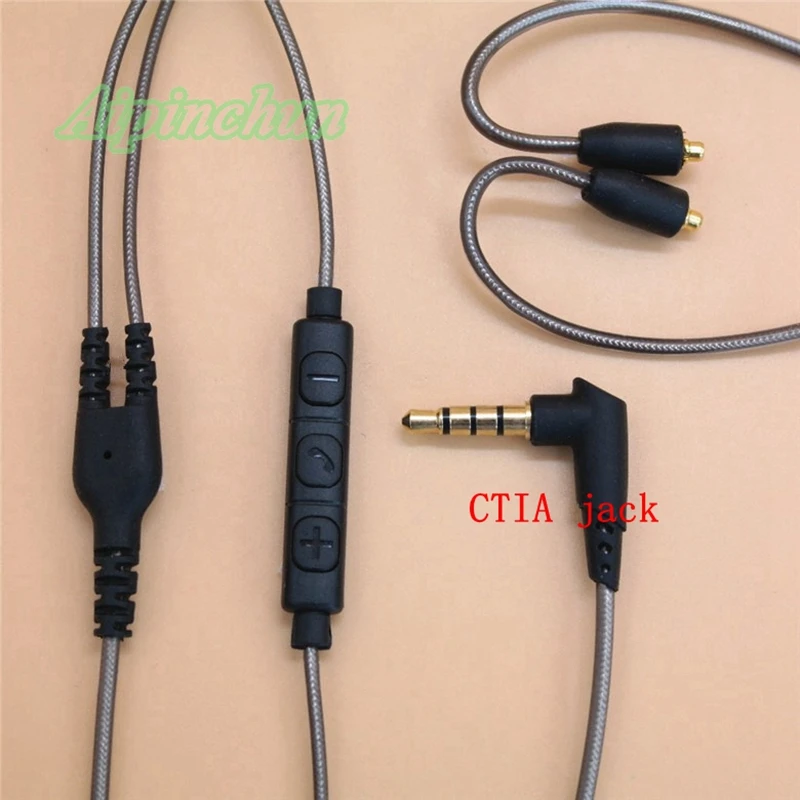 Aipinchun MMCX Headphones Replacement Cable With Volume Controller for Shure SE215 SE425 SE535 SE846 SE315 for Westone um pro