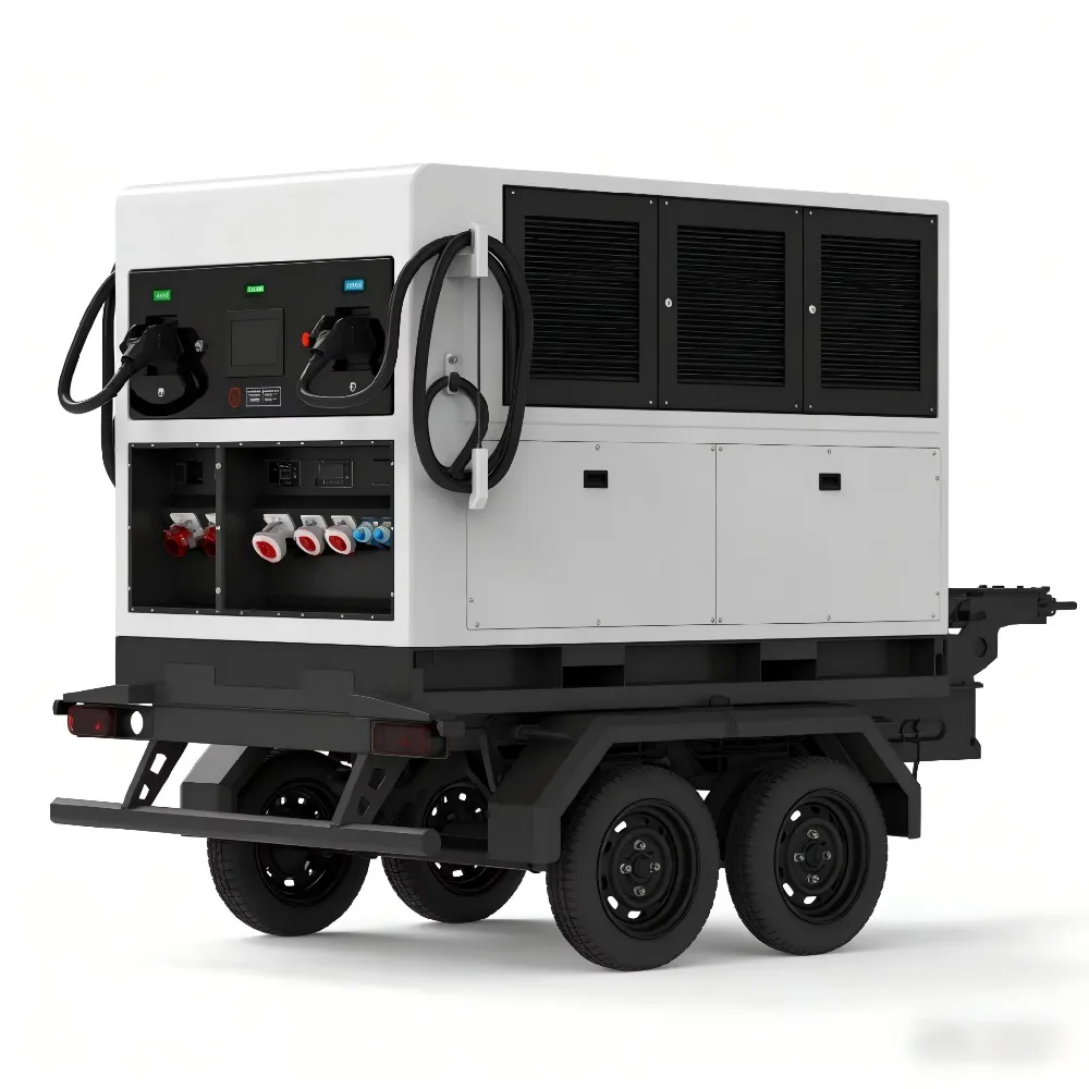 210kWh 240kW  Mobile Battery Energy Storage System (BESS) | Portable EV Charging Station with CCS2 & CEE Outlets