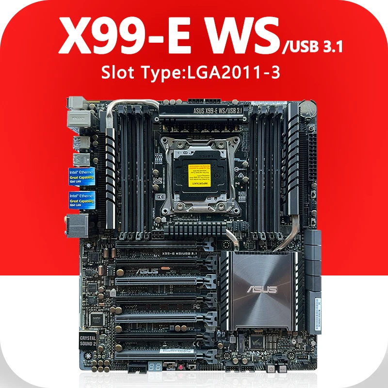 X99-E WS motherboard Socket LGA2011 V3 V4 DDR4 2696V3 2699V3 2680V4 2690V4 2695V4 2697V4 2698V4 2699V4 For X99 E WS Mainboard