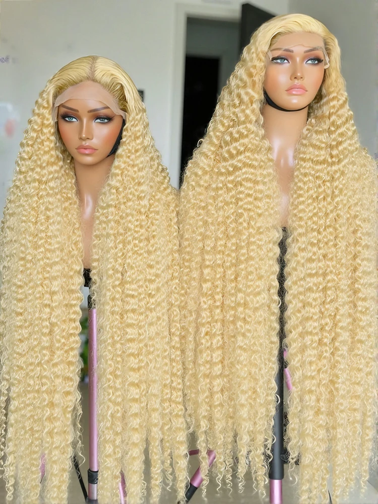 Peluca con malla Frontal 613 de onda profunda, cabello humano 13X6, 30, peluca rubia de 32 pulgadas, cabello humano de 220 de densidad, peluca Frontal de encaje prearrancado para mujeres