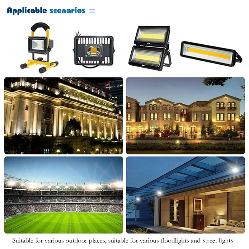 Imagem -06 - Led Cob Chip para Flood Light Beads de Lâmpada Floodlight Spotlight Iluminação Faça Você Mesmo sem Necessidade de Driver 10w 20w 30w 50w ac 110v 220v