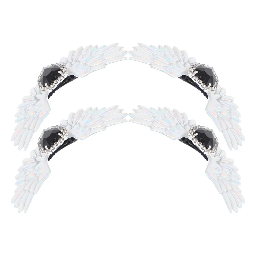 

4Pcs Boots Buckles Gothic Rhinestone Decor Charms Silver Detachable Shoe Clips for Sneakers Boot Accessories