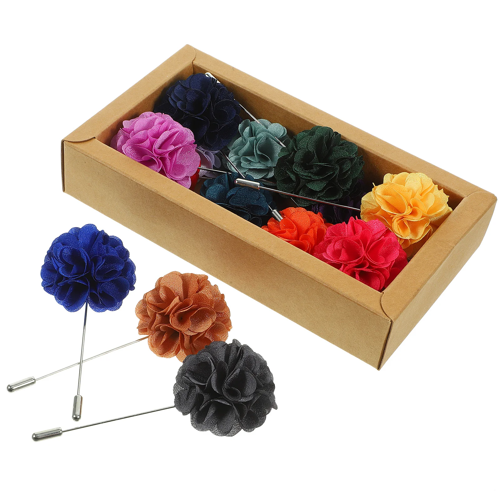 16 Stuks Mannen Pak Revers Pin Bloem Modellering Broche Elegante Kraag Broche Pak Corsage Decor Accessoire Revers