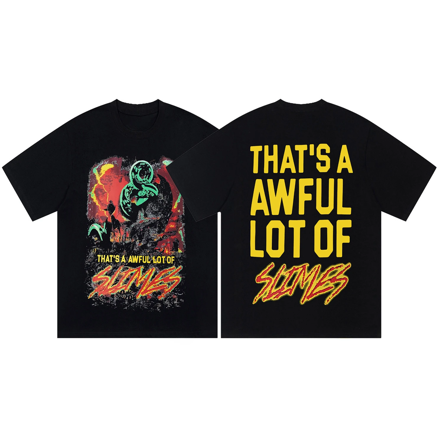 Pop Summer THAT. SA AWFUL LOT OF COUGH SYRUP American High Street Short-sleeved T-shirt for Men and Women