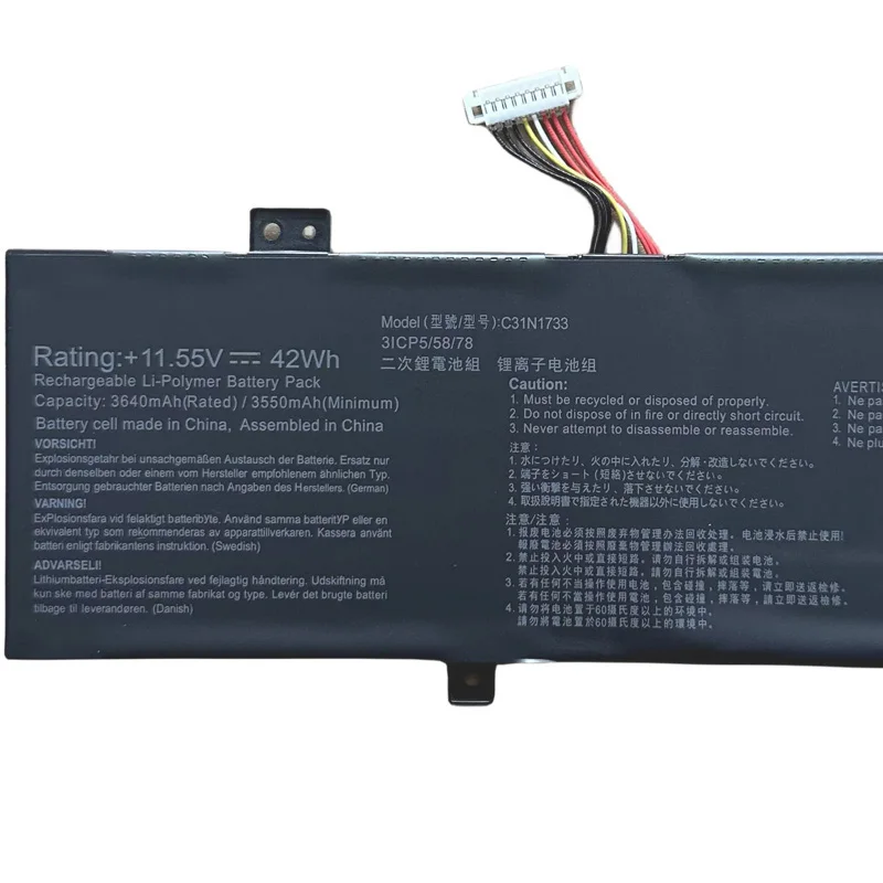 JCLJF C31N1733 Laptop Battery For ASUS ROG Strix G17 G712 G731 SCAR 17 G732 Gl704 GL504GM G515GW G515