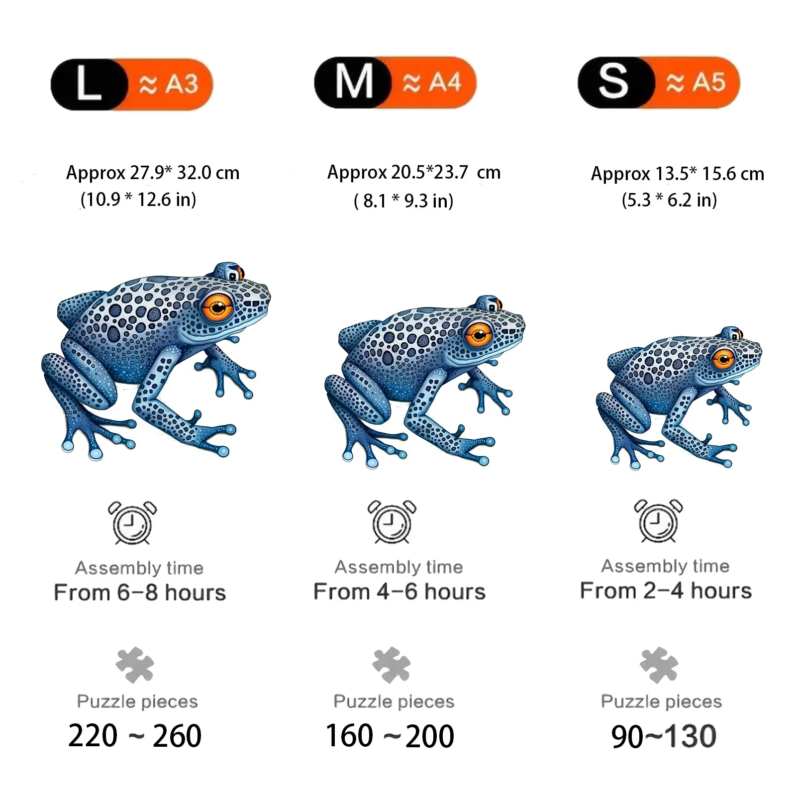 Wooden puzzle with frog pattern, irregular animal shape, puzzle and stress relief toy, Children's Day gift