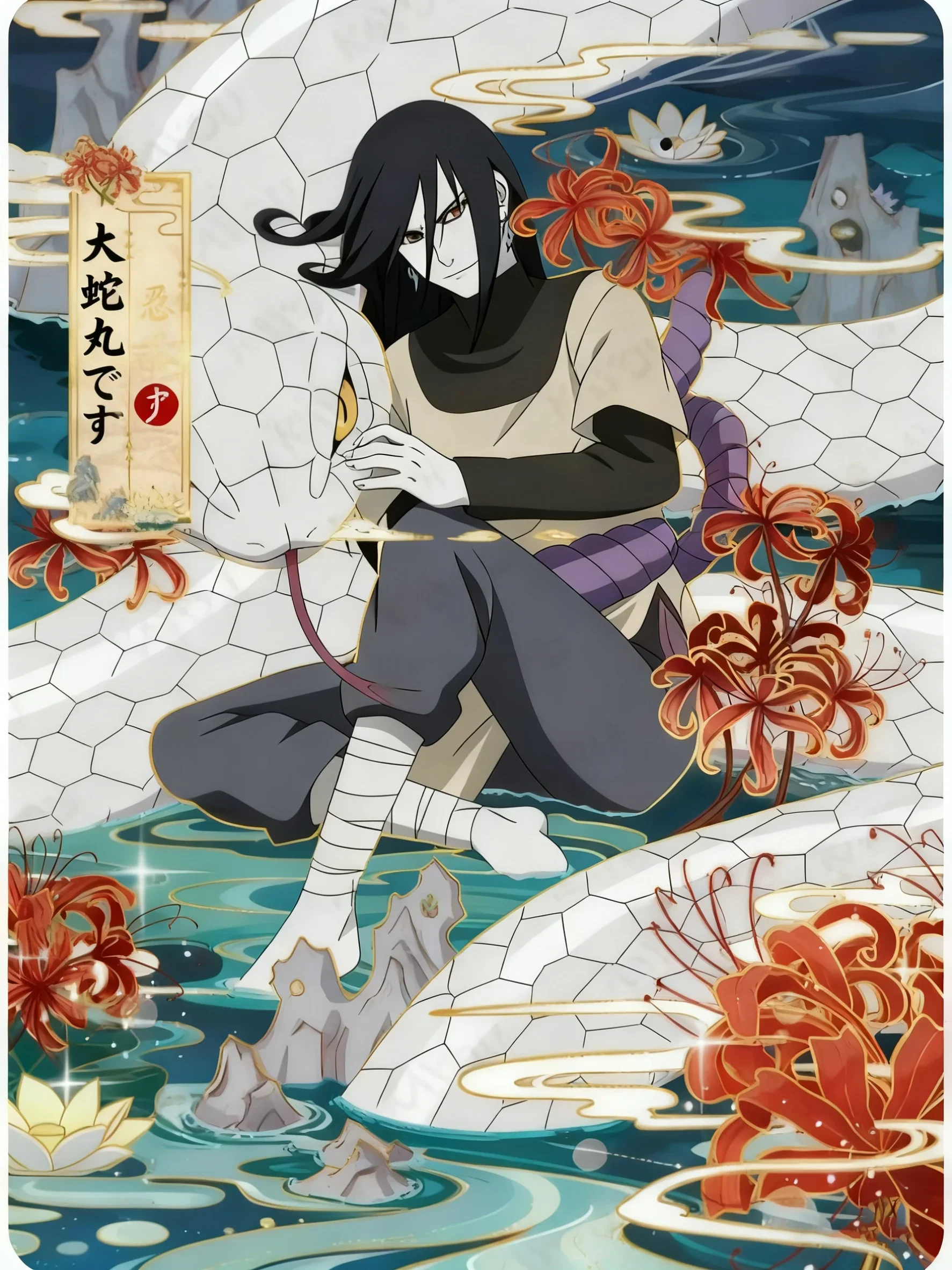 Lukisan Berlian DIY 5D 'Desa Konoha Naruto' 1 Buah Bor Bulat Penuh Seni Lanskap Berkilau Dekorasi Dinding Rumah & Hadiah Anime