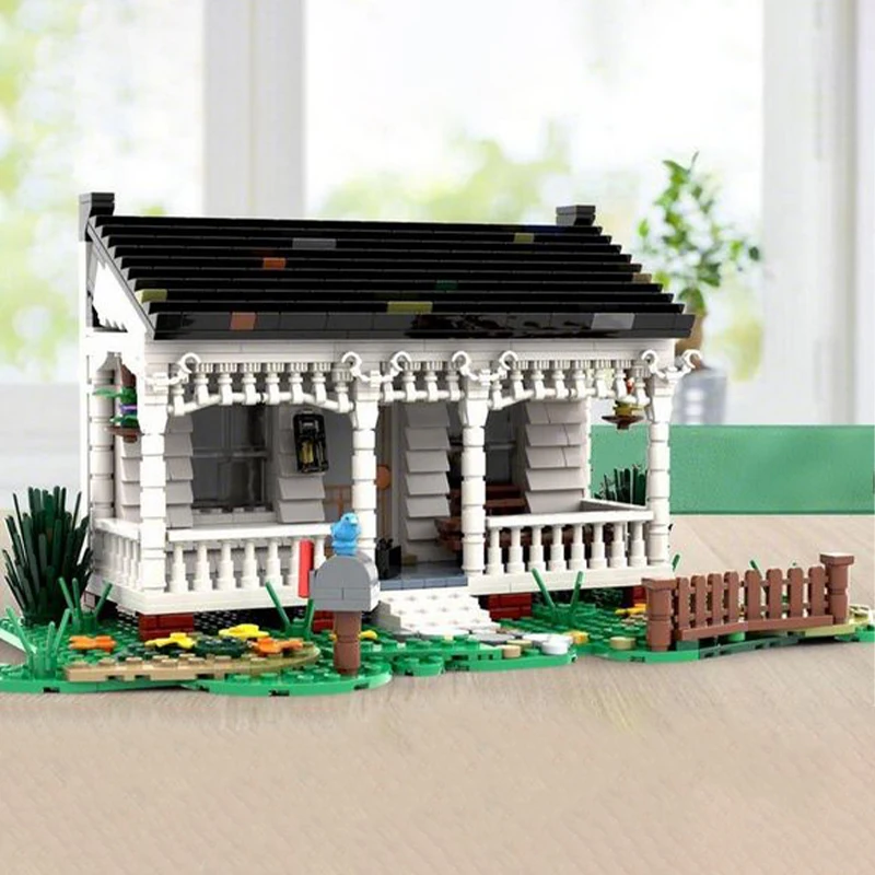 

790 шт. MOC Южная литературная сцена 1: строительный блок на переднем крыльце, рождественский подарок, вдохновляет неограниченное количество, строительный набор для творчества