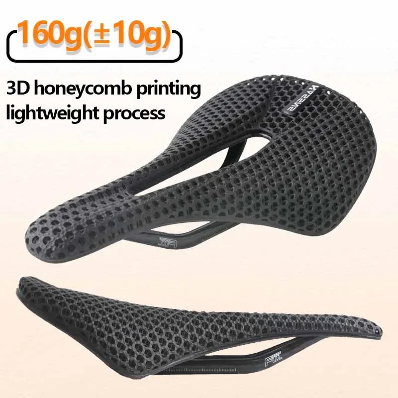 3d Printed Ultralight Carbon Saddle 160g Bicycle Seat Cushion MTB 140mm 155mm 7x9 Road Mountain Gravel Racing Bike Saddles