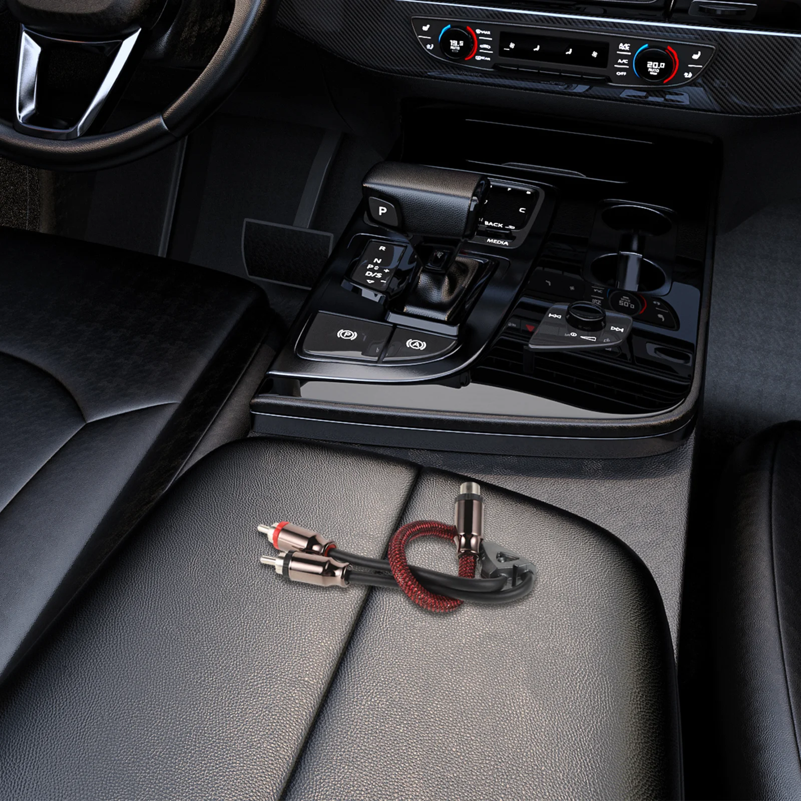 

For Car Audio Subwoofer Wire Stereo Speaker Cable Sturdy Copper Core Pvc Insulated Mesh Design Car Amplifier Audio