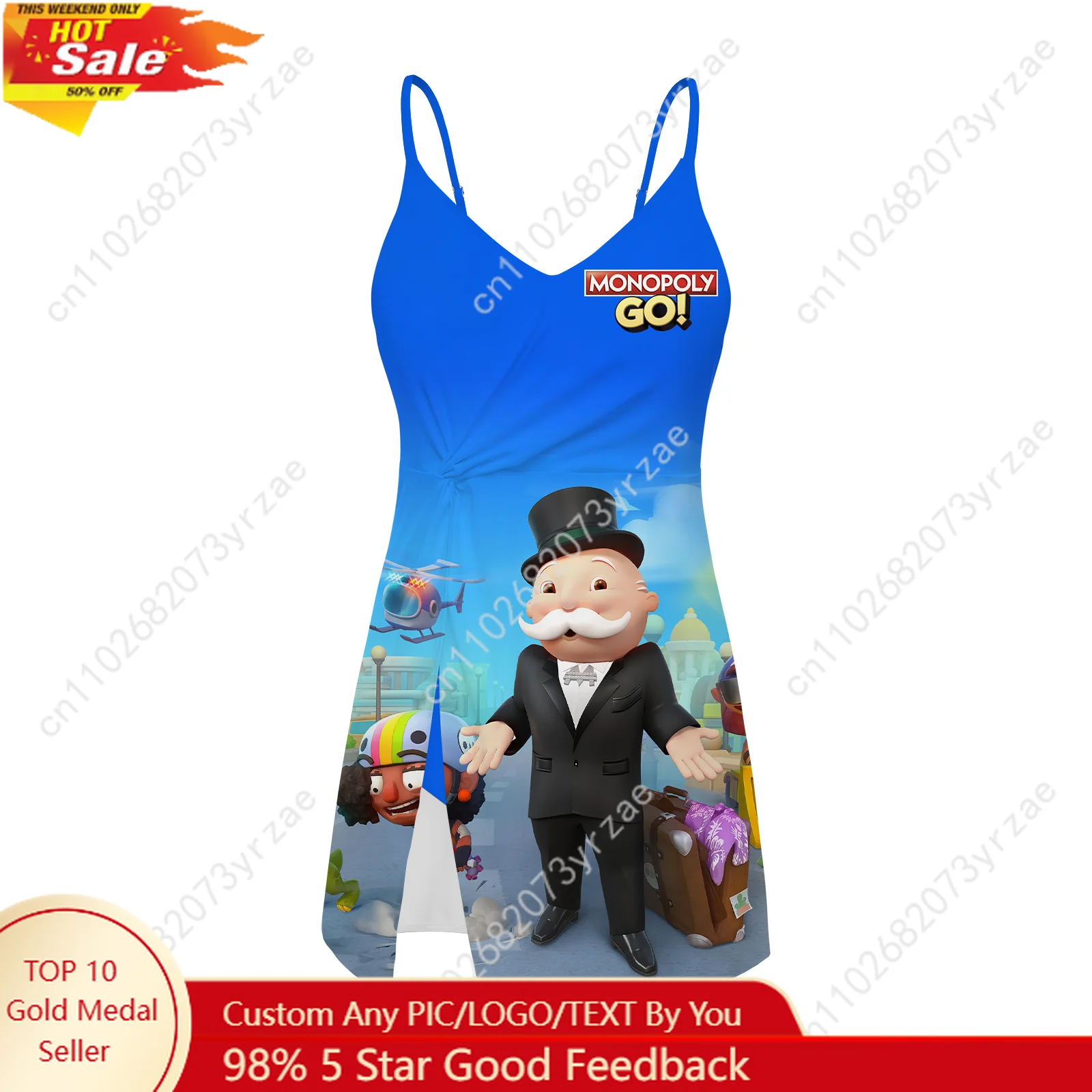 

Monopoly Go! Swimsuit Womens Bathing Suits Pool Party Beach Personalized Fashion Swimwear Sexy Bikini Custom Made Sling Dress