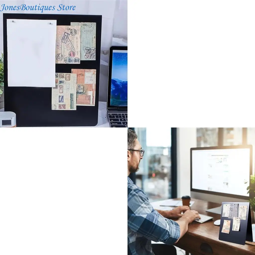 12x10inch Desktop Metal Board Visual For Office Home Use W8KE