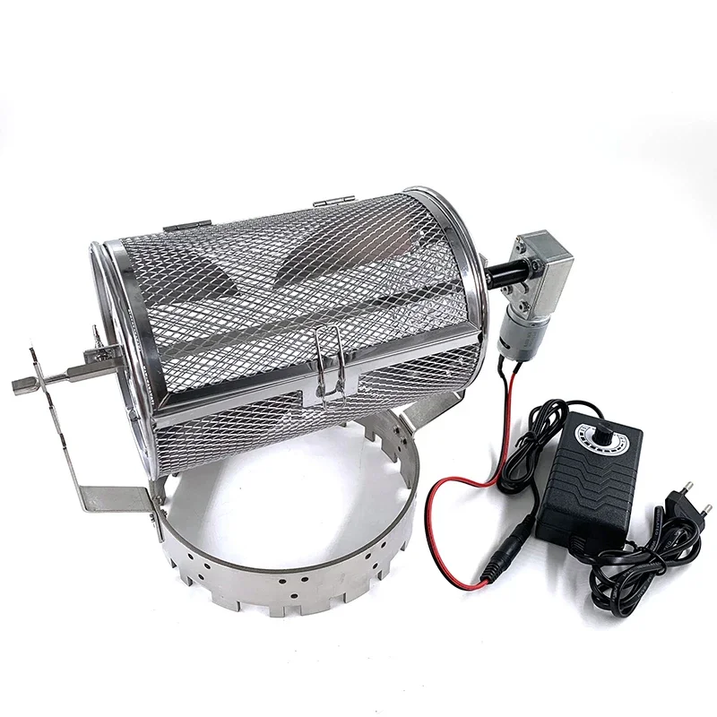 الفولاذ المقاوم للصدأ حبوب البن المكسرات المحمصة آلة الخبز ، الاستخدام اليدوي أو الاستخدام الكهربائي #3