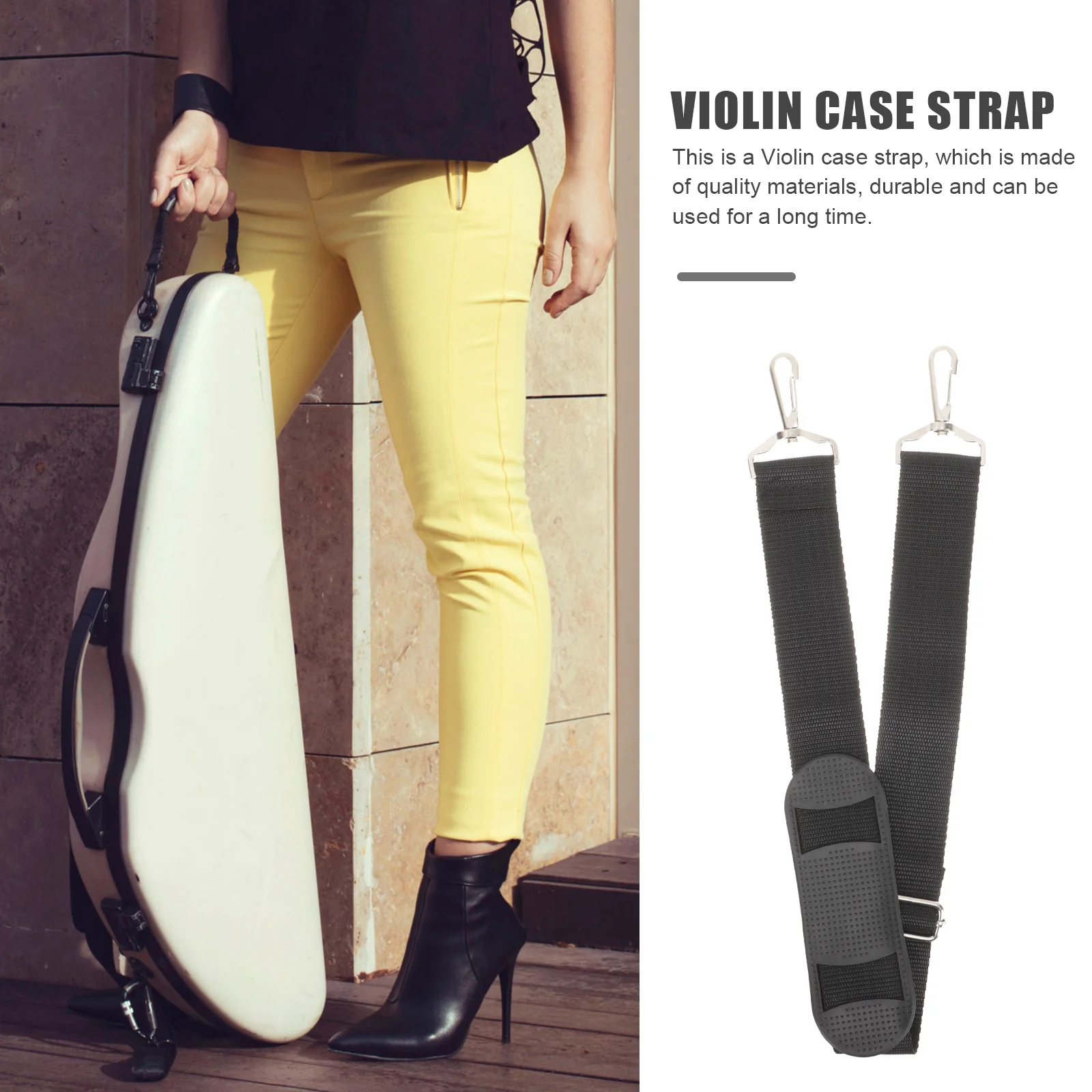 

2 Pcs Violin Case Strap Tote Chic Container Bag Portable Carrying Musical Instrument Pouch Canvas Thickened for