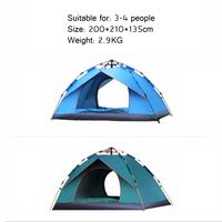 3-4 Person Waterproof Camping Tent Fully Automatic Pop-Up Quick Shelter Outdoor Travel Hiking Portable Tent Instant Set up Tent