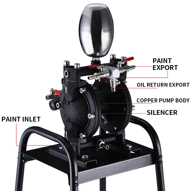 

A-10 Пневматический мембранный насос Алюминиевый насос для краски Насос для подачи высокого давления Профессиональный насос для укрепления краски