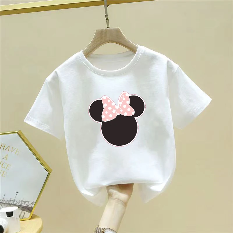 Lovely Mickeey Print Children T Shirt Kids Children Tshirt Cotton T-shirt for Kids Girl Boy Tee Shirts 4 To 12 Years Old Tops