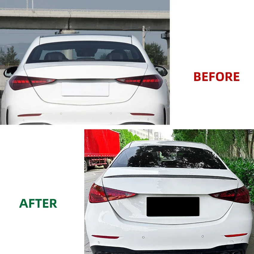 Exterior Part Rear Sport Spoiler Wing Styling Facelift for Mercedes Benz W206 C Class 4 Door C200 C260 C300 C43 C63 AMG Style