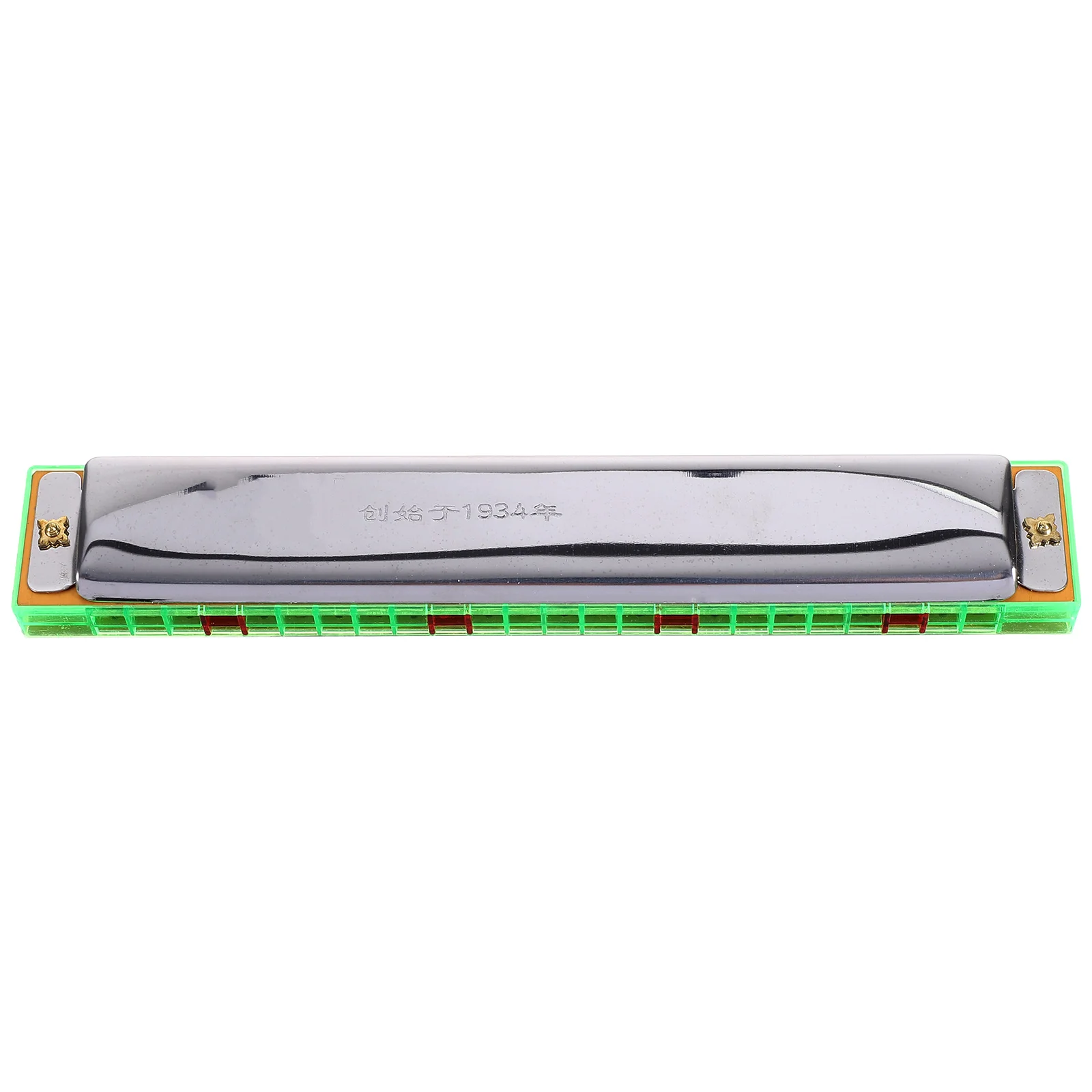 

24 Hole Metal Harmonica C Key Complex Tone Durable Waterproof Musical Instrument For Kids Adults Portable Simple Design Strong