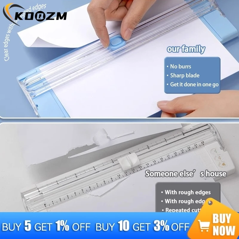 New A4 Bidirectional Cutting Small Paper Cutter With Pull-out Ruler For Photo Trimmers Scrapbook Lightweight Cutting Mat Machine
