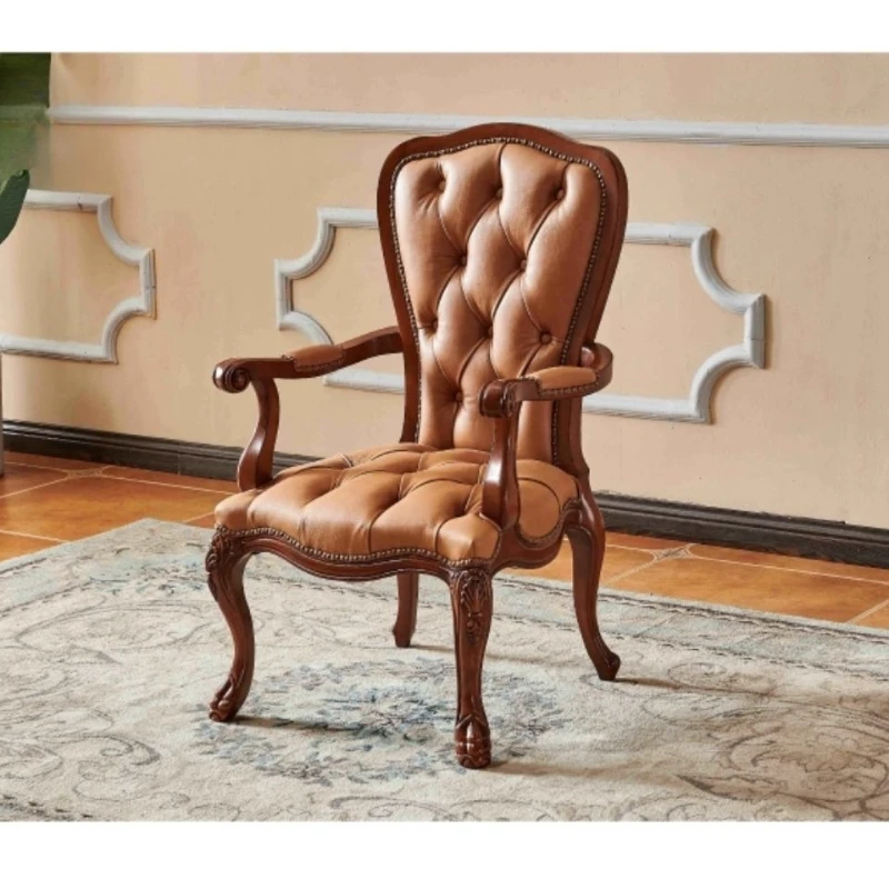 

Household soft bag retro chair back chair leather adult armchair