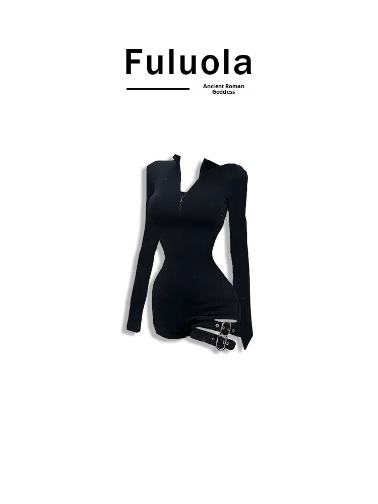 

Fuluola2025 New Sle Hot Girl Bla-Piece с узкой талией, брюки с завязкой на талии, крутые сексуальные прямые брюки для поездок на работу