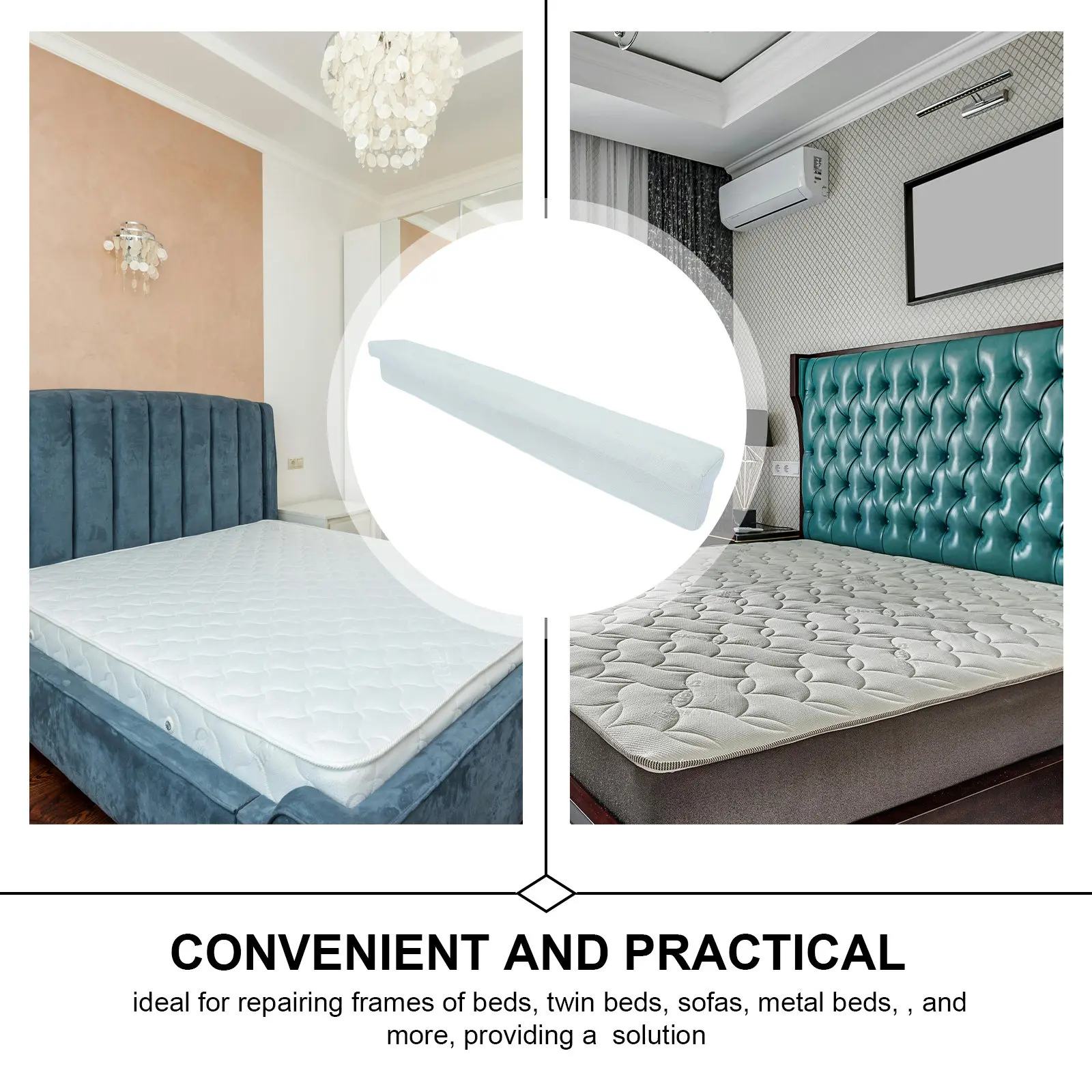 T Shaped Mattress Gap Filler 31.5 Foam Insert Removable Washable Cover Bed to Wall Bridge Crack Stopper Side Space Filler Bed