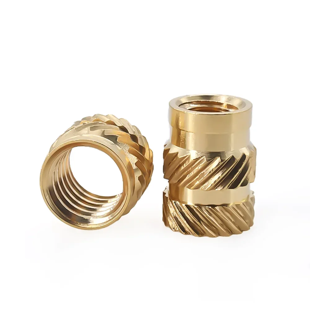 Brass Insert Nut M1 M1.4 M1.6 M2 M2.5 M3 M4 M5 M6 M8 Knurled Thread Nutsert Hot Melt Heat Injection Molding Embedded Copper Nut