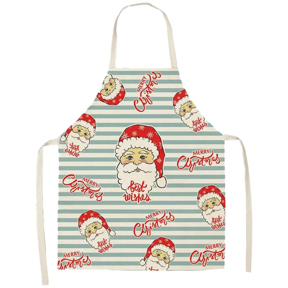 Women\'s Christmas Apron  Chef Kitchen  Black and Red Plaid  Ornament Linen Baking Grill