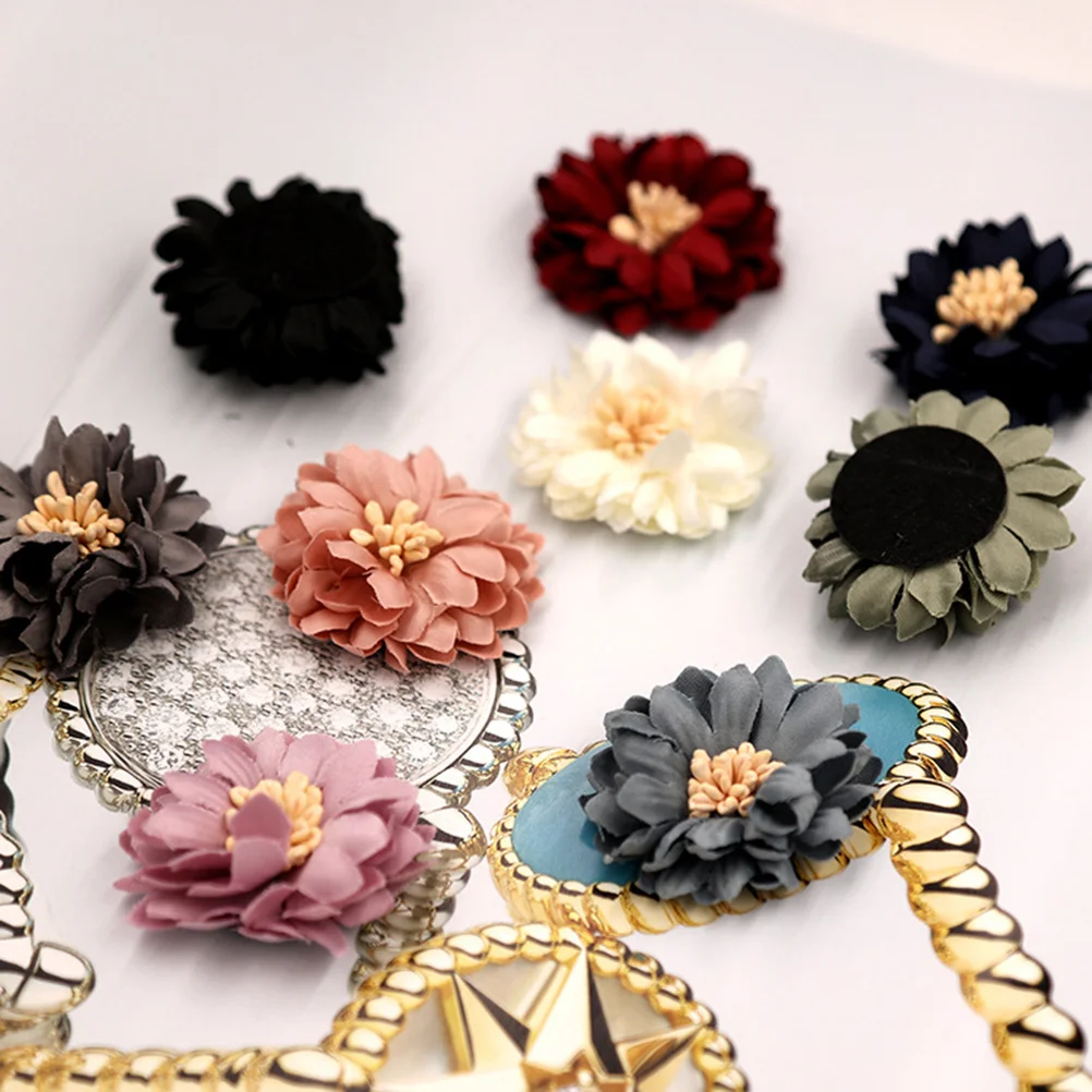 20 قطعة 4 سنتيمتر مقلد أقحوان بقع زهرة زين للملابس قبعة حقيبة الخياطة الديكور Diy بها بنفسك الاكسسوارات الحرفية الزيتون