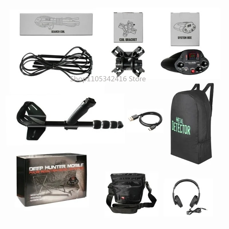 Pulse-Induction Industrial Underground Metal Detector, Large-Coil Long-Range Tool with 5 Metres Depth for Professional Detection