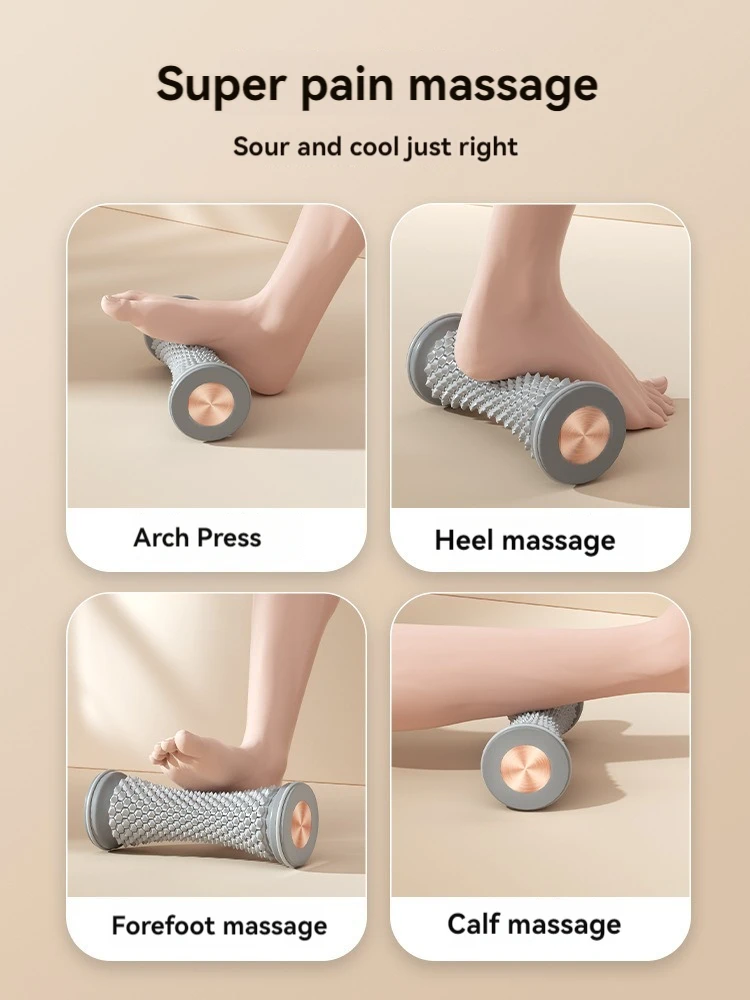 Foot Massage Roller Ergonomic Portable Foot Roller Multifunctional Gym Exercise Massage Tool for Heel Arch Arthritis