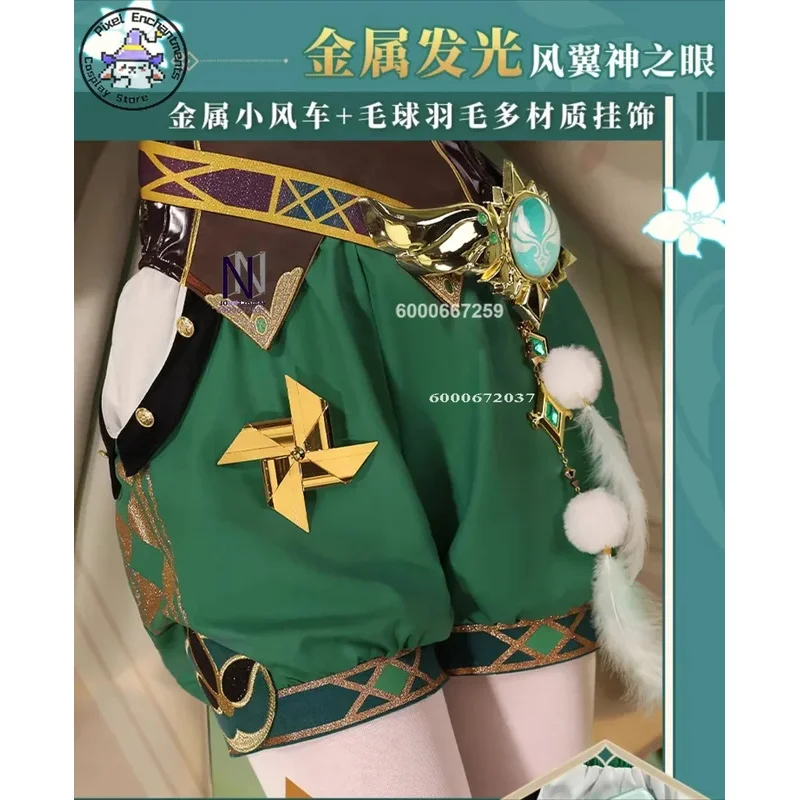 

DY20Game Genshin Impact Venti Cosplay Costume God Of Wind Barbatos Gorgeous Fashion Combat Uniforms Carnival Party Role Play Out
