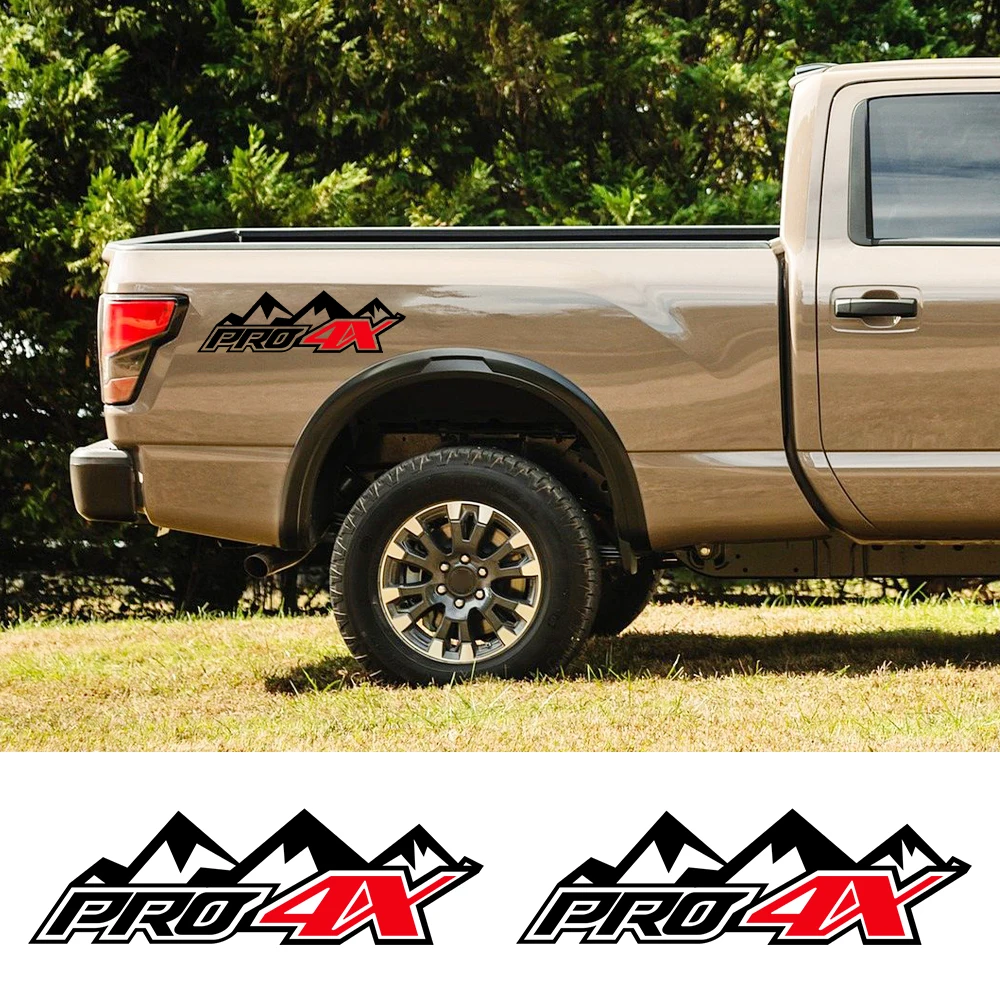 لاقط السرير الخلفي الجانب الشارات شاحنة الرسم برو 4X سيارة الفينيل ديكور ملصق غطاء لنيسان نافارا المحارب SL ST Titan Pro4X S SV