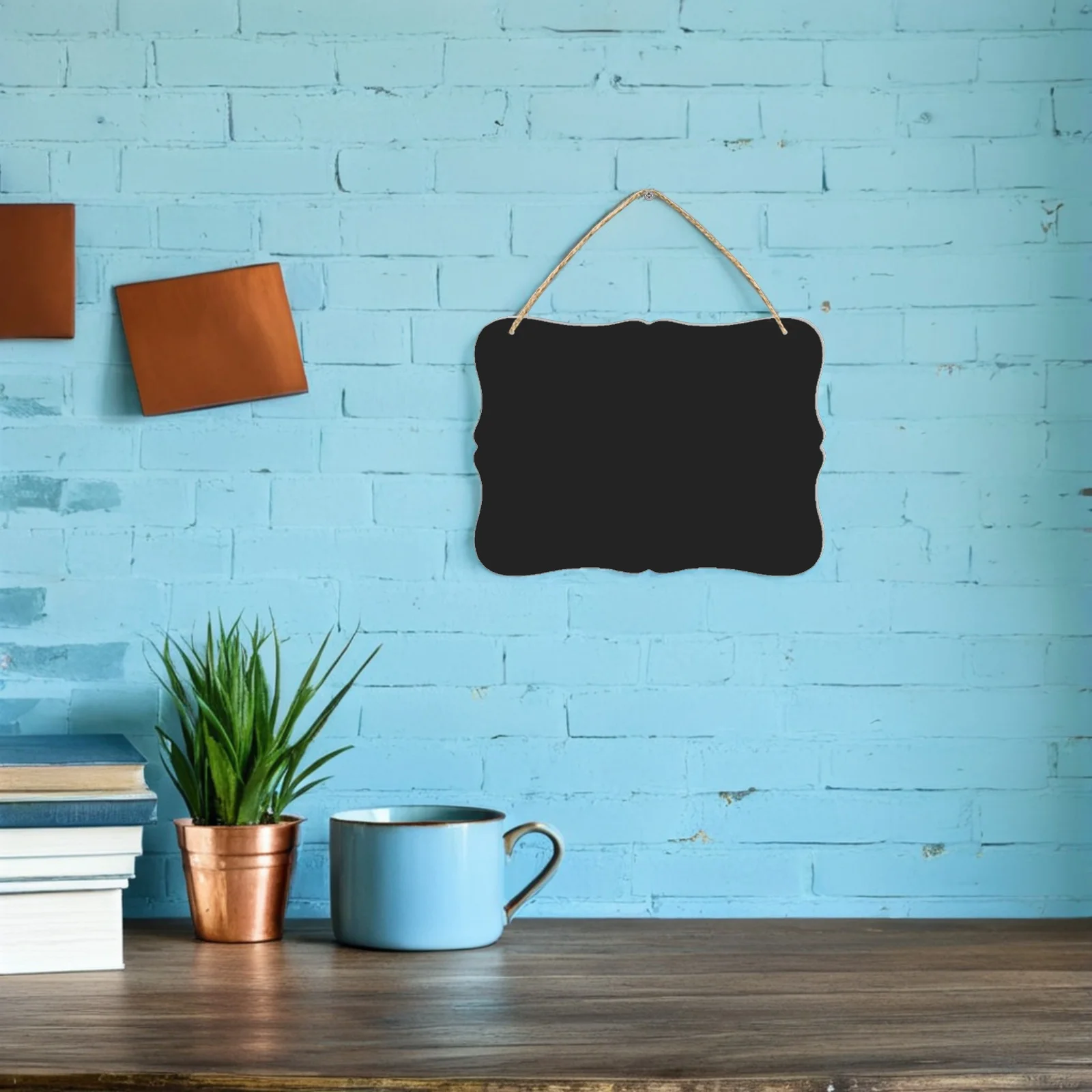 

Chalkboard Sign Double-Sided Erasable Message Board Wall Decor Hanging Display Board For Reception Table Decor With Rope