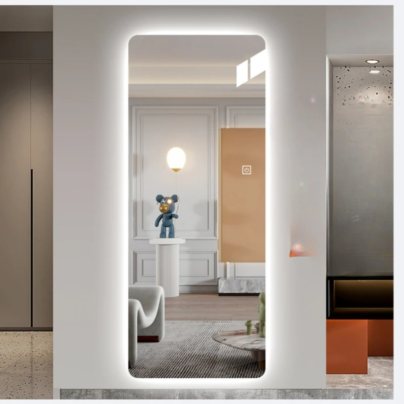 

Light strip smart full-length mirror wall-mounted full-body floor wall-mounted cloakroom fitting