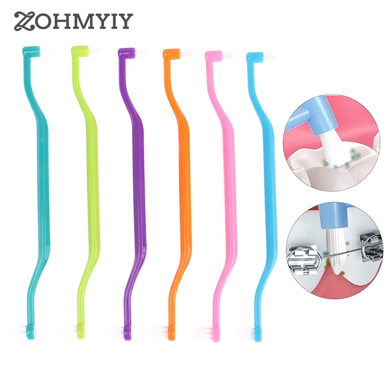 

Orthodontic Interdental Brush Double-Beam Soft Teeth Cleaning Toothbrush Oral Care Tool Small Head Soft Hair Implant Adult