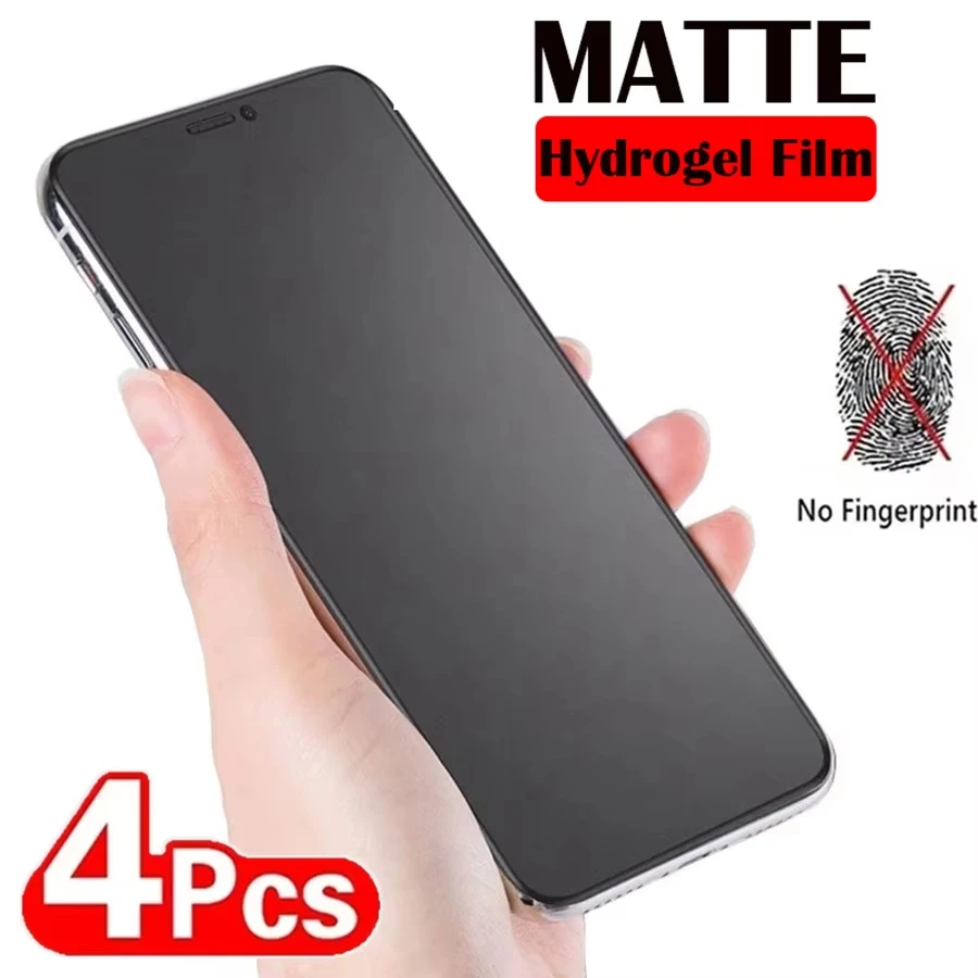 

4PCS Tempered Glass For iPhone 17 Air 16 15 14 13 12 11 Pro Max Screen Protectors For iPhone X XR XS Max 7 8 Plus SE Matte Glass