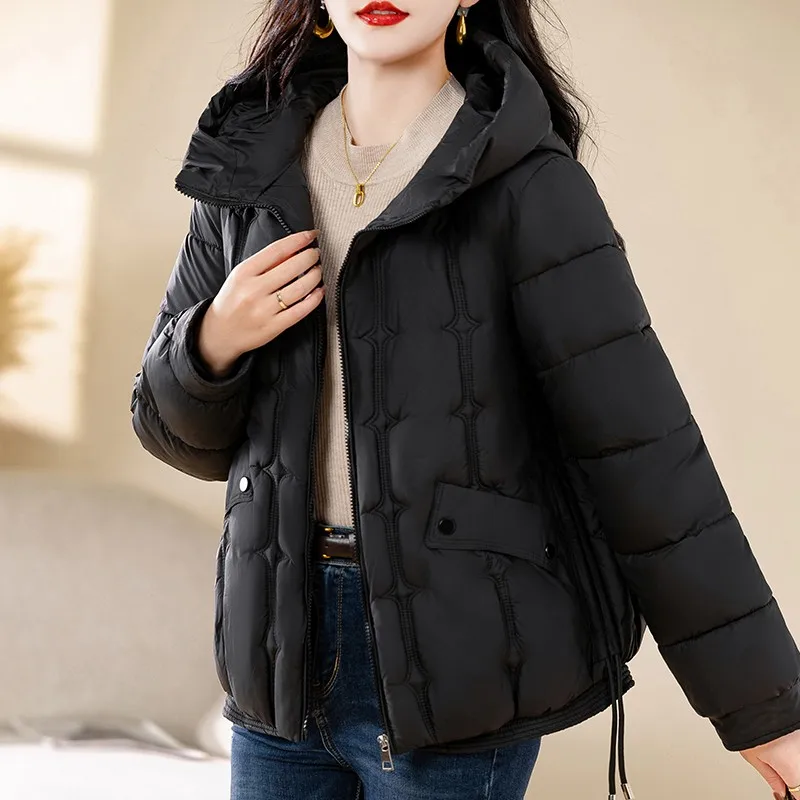 Hooded Parkas Women Winter Korean Fashion All-match Coats Thicken Keep Warm Streetwear Casual Female Outwear