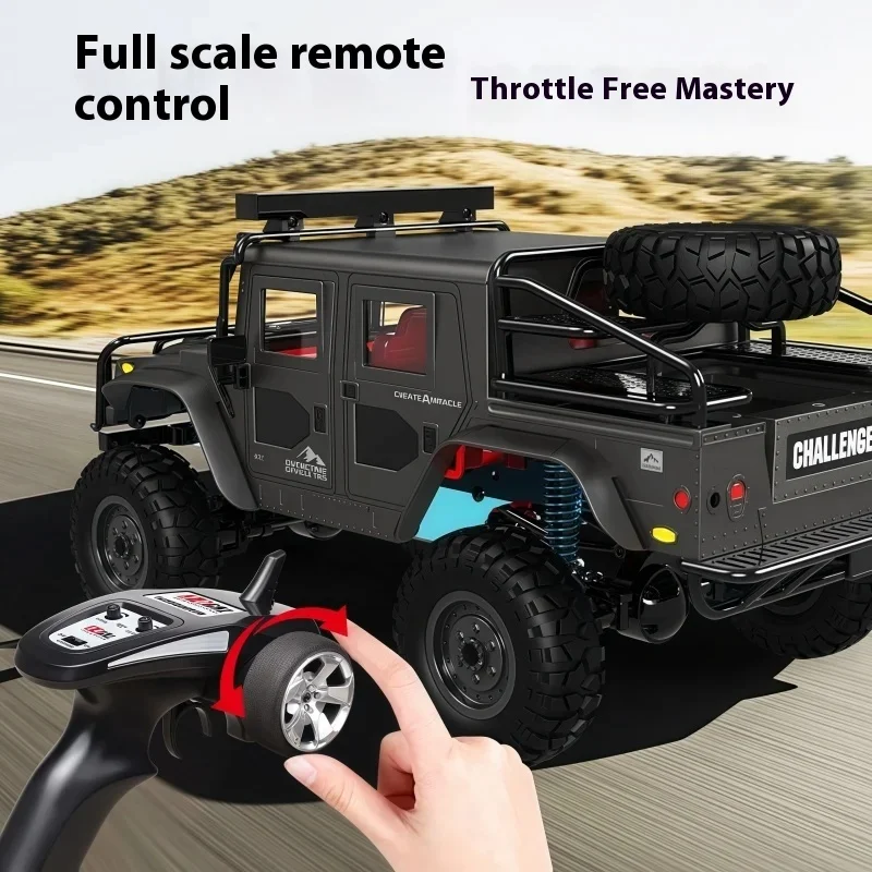 

2.4G 4WD Simulation Four-Wheel Drive Alloy Remote Control Vehicle Off-Road Rc Car Model Children'S Remote Control Toy Led Gift