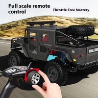 2.4G 4WD Simulation Four-Wheel Drive Alloy Remote Control Vehicle Off-Road Rc Car Model Children'S Remote Control Toy Led Gift